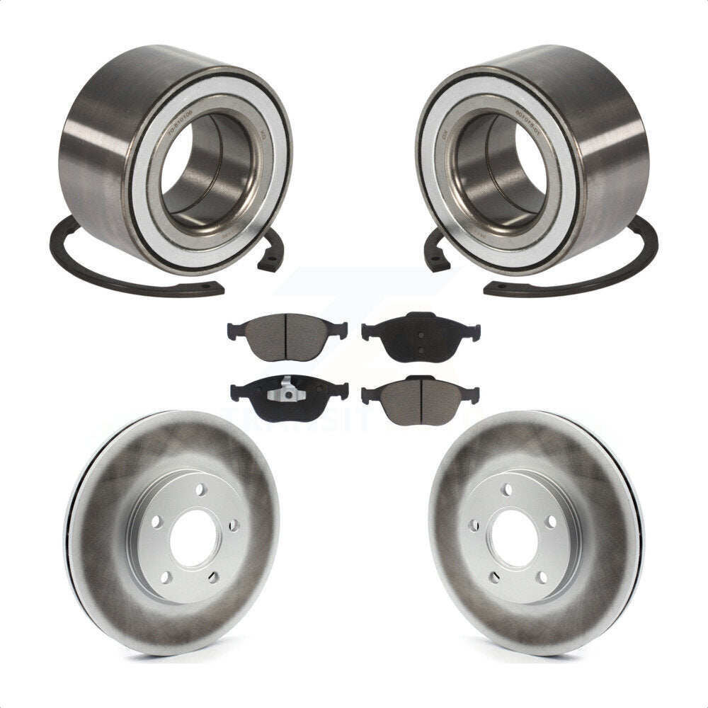 Wheel Bearing Coat Brake Rotor Pads Front Kit For 2010-2013 Ford Transit Connect