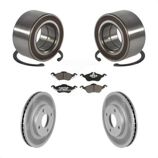 Wheel Bearing Coated Disc Brake Rotors And Ceramic Pads Front Kit For Ford Focus