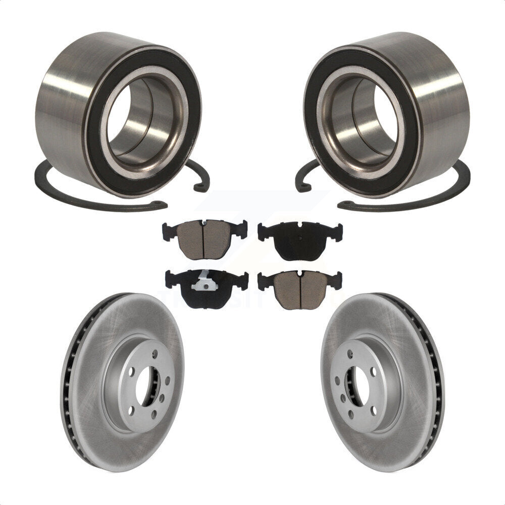 Wheel Bearing Coated Disc Brake Rotors And Ceramic Pads Front Kit For BMW X5