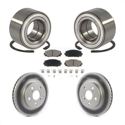 Wheel Bearing Coated Disc Brake Rotor Pad Front Kit For Toyota Prius Prime AWD-e