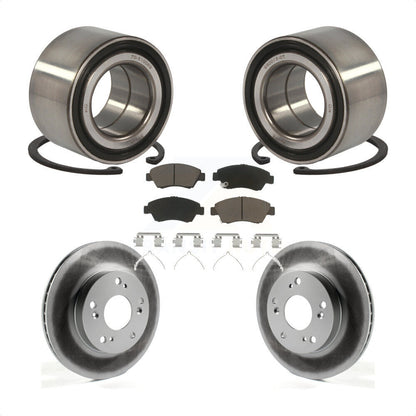 Wheel Bearing Coated Disc Brake Rotor & Pads Front Kit For Honda Civic Acura ILX