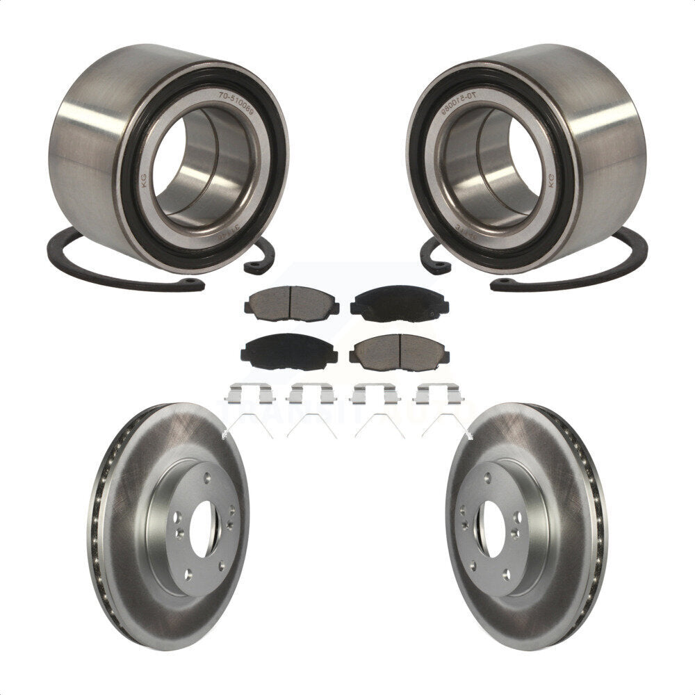Wheel Bearing Coated Brake Rotor Pad Front Kit For Honda Civic Touring with 1.8L
