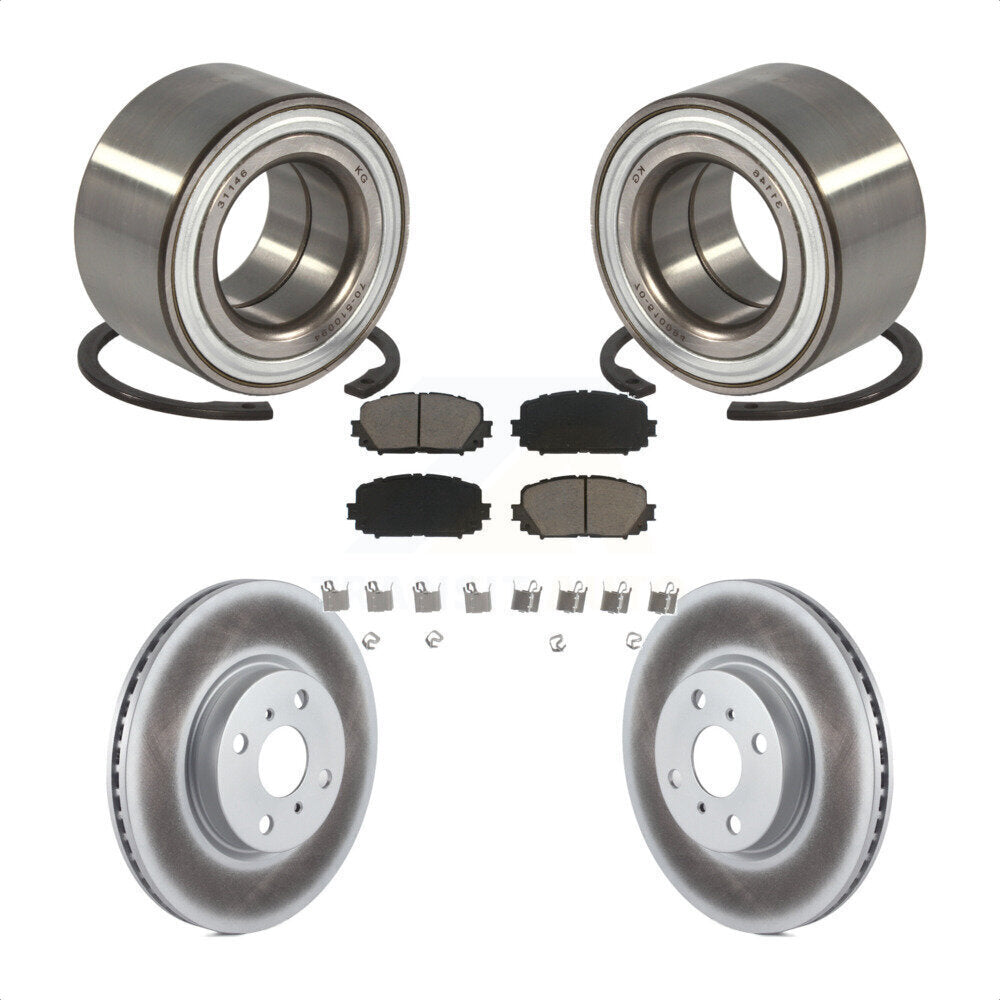 Wheel Bearing Coated Disc Brake Rotor And Ceramic Pad Front Kit For Toyota Yaris