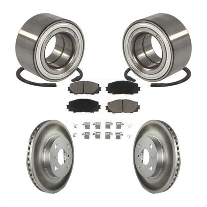 Wheel Bearing Coated Brake Rotor Pad Front Kit For Toyota Yaris Prius C Scion iQ