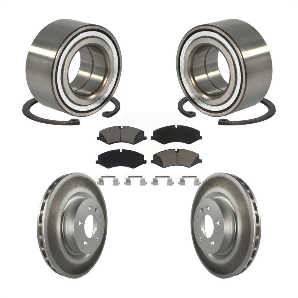 Wheel Bearing Coated Disc Brake Rotor & Pad Front Kit For Land Rover Range Sport