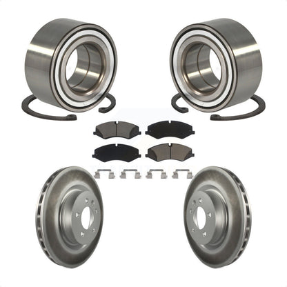 Wheel Bearing Coated Disc Brake Rotor & Pad Front Kit For Land Rover Range Sport