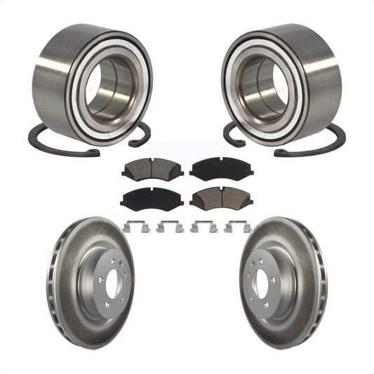 Wheel Bearing Coated Disc Brake Rotor & Pad Front Kit For Land Rover Range Sport