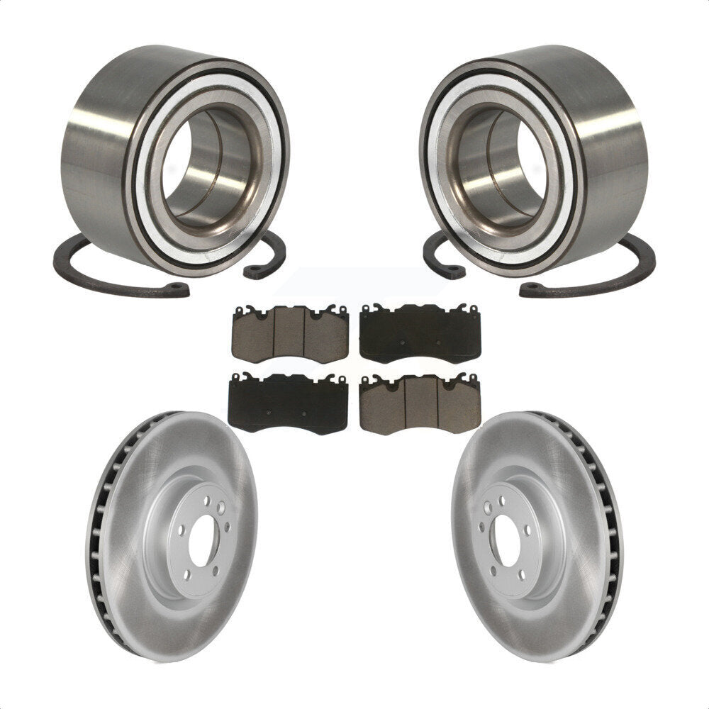Wheel Bearing Coated Disc Brake Rotor & Pad Front Kit For Land Rover Range Sport