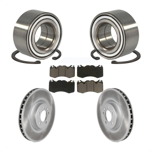 Wheel Bearing Coated Disc Brake Rotor & Pad Front Kit For Land Rover Range Sport