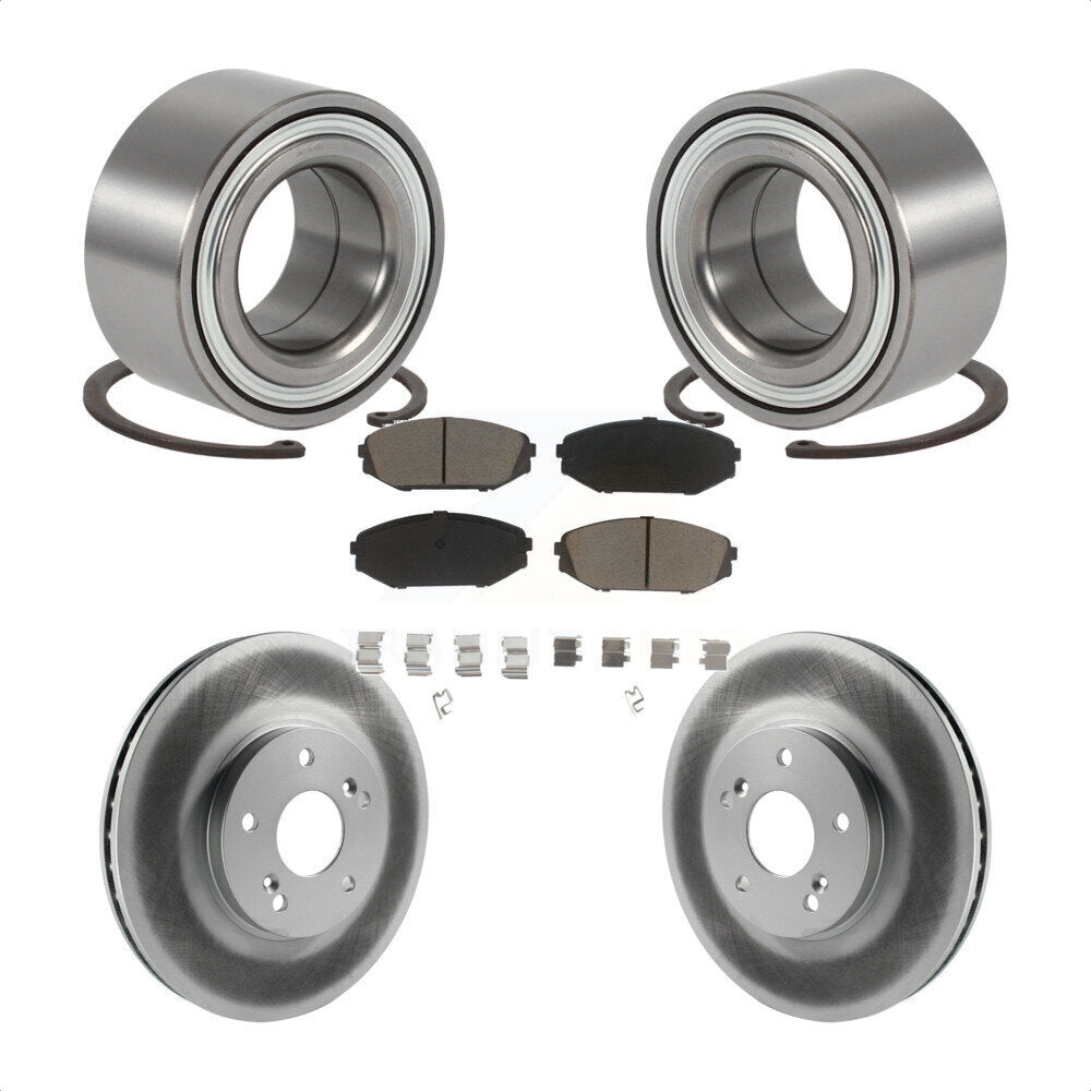 Wheel Bearing Coated Disc Brake Rotor Pads Front Kit For 1999-2004 Honda Odyssey