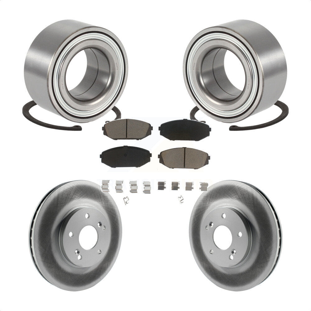 Wheel Bearing Coated Disc Brake Rotor And Pads Front Kit For 2001-2002 Acura MDX