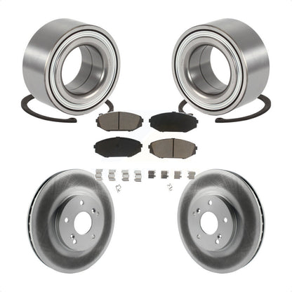 Wheel Bearing Coated Disc Brake Rotor And Pads Front Kit For 2001-2002 Acura MDX