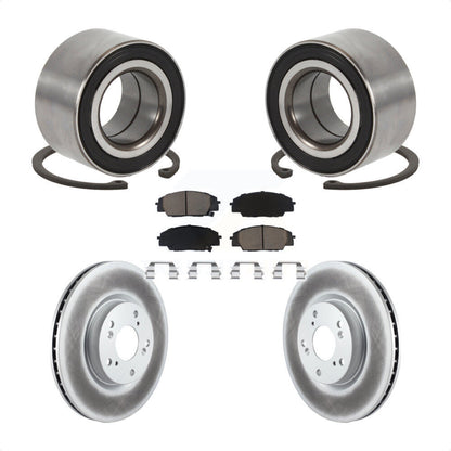 Wheel Bearing Coated Disc Brake Rotor & Pads Front Kit For Honda Civic Acura CSX