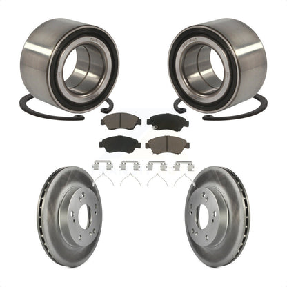 Wheel Bearing Coated Disc Brake Rotor And Ceramic Pads Front Kit For Honda Civic