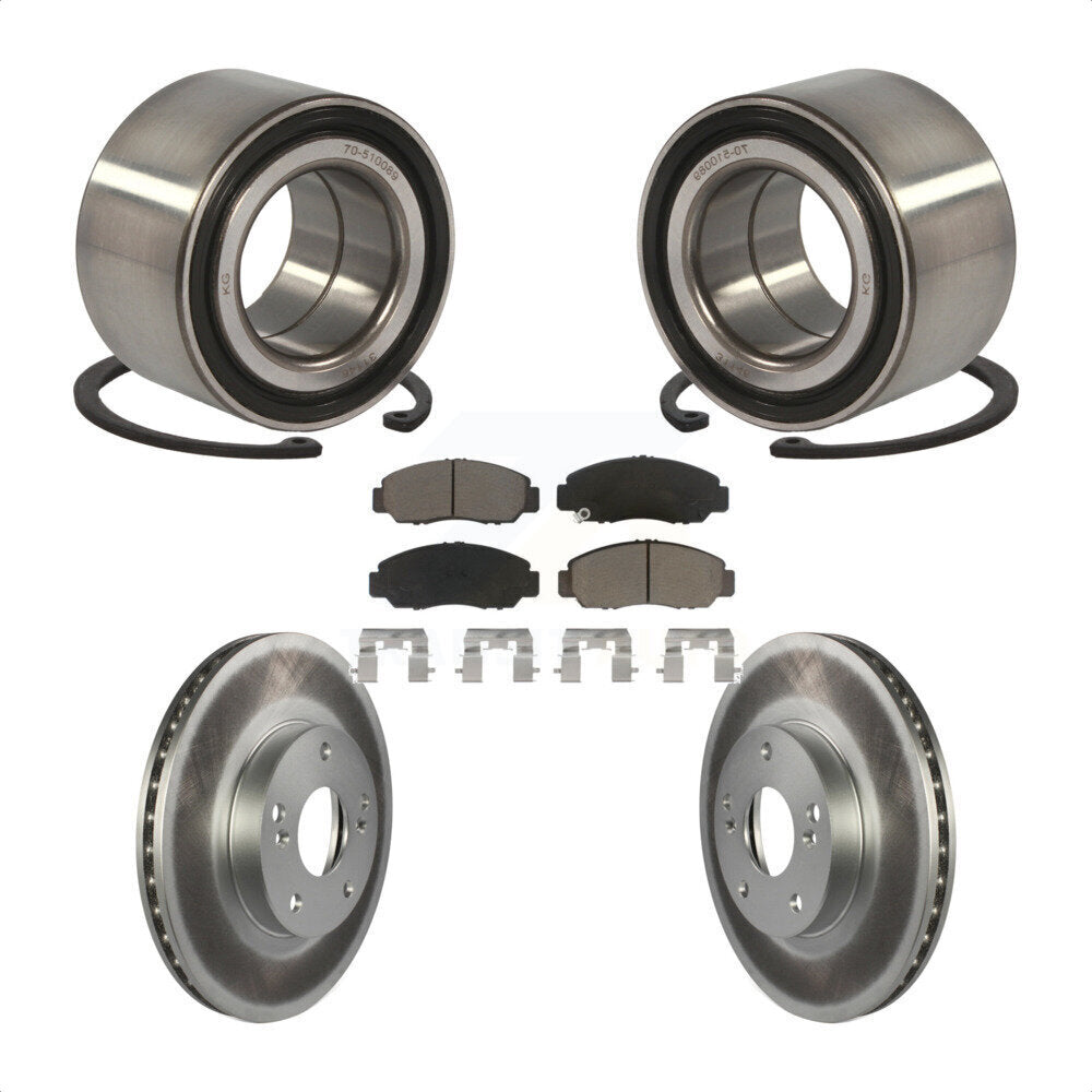Wheel Bearing Coat Brake Rotor Pads Front Kit For 06-10 Honda Civic GX with 1.8L