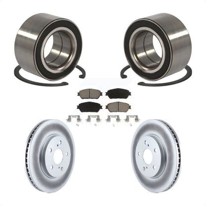Wheel Bearing Coated Brake Rotor & Pads Front Kit For Toyota Sienna Camry Solara