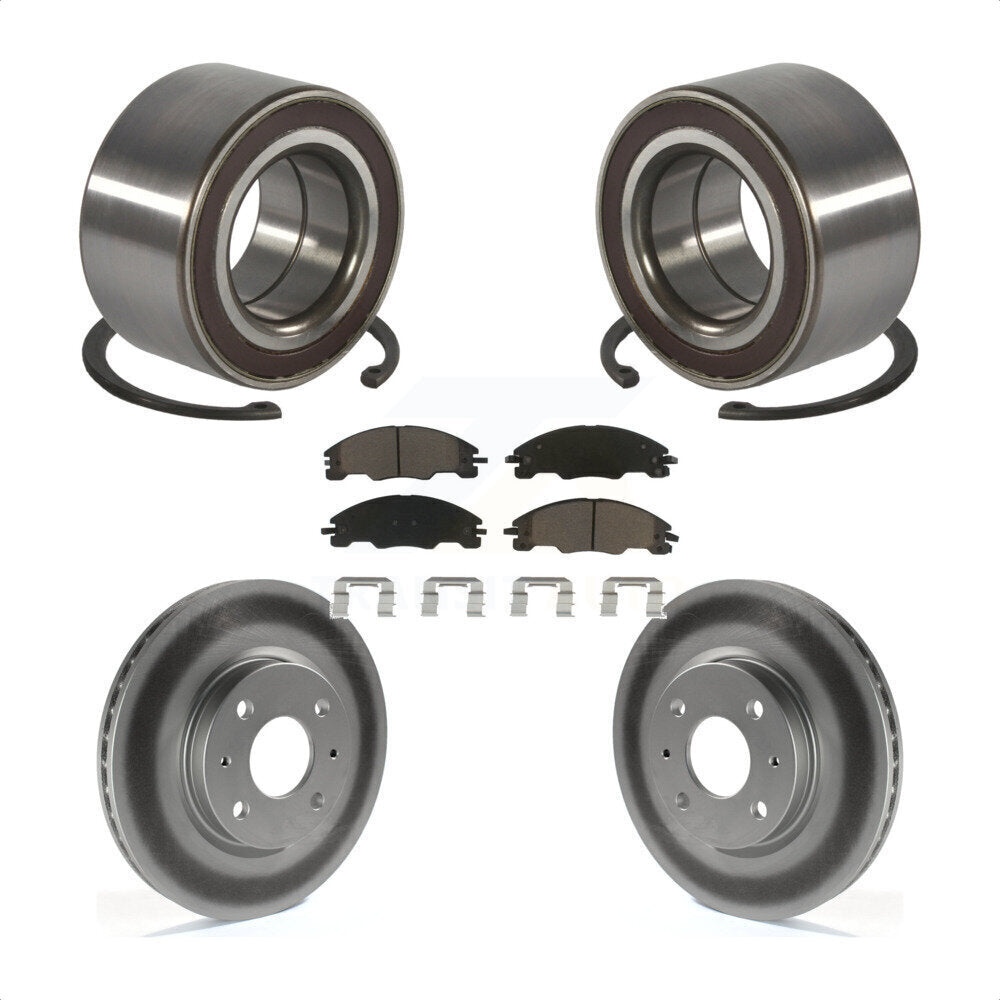 Wheel Bearing Coated Disc Brake Rotor And Pad Front Kit For 2008-2011 Ford Focus
