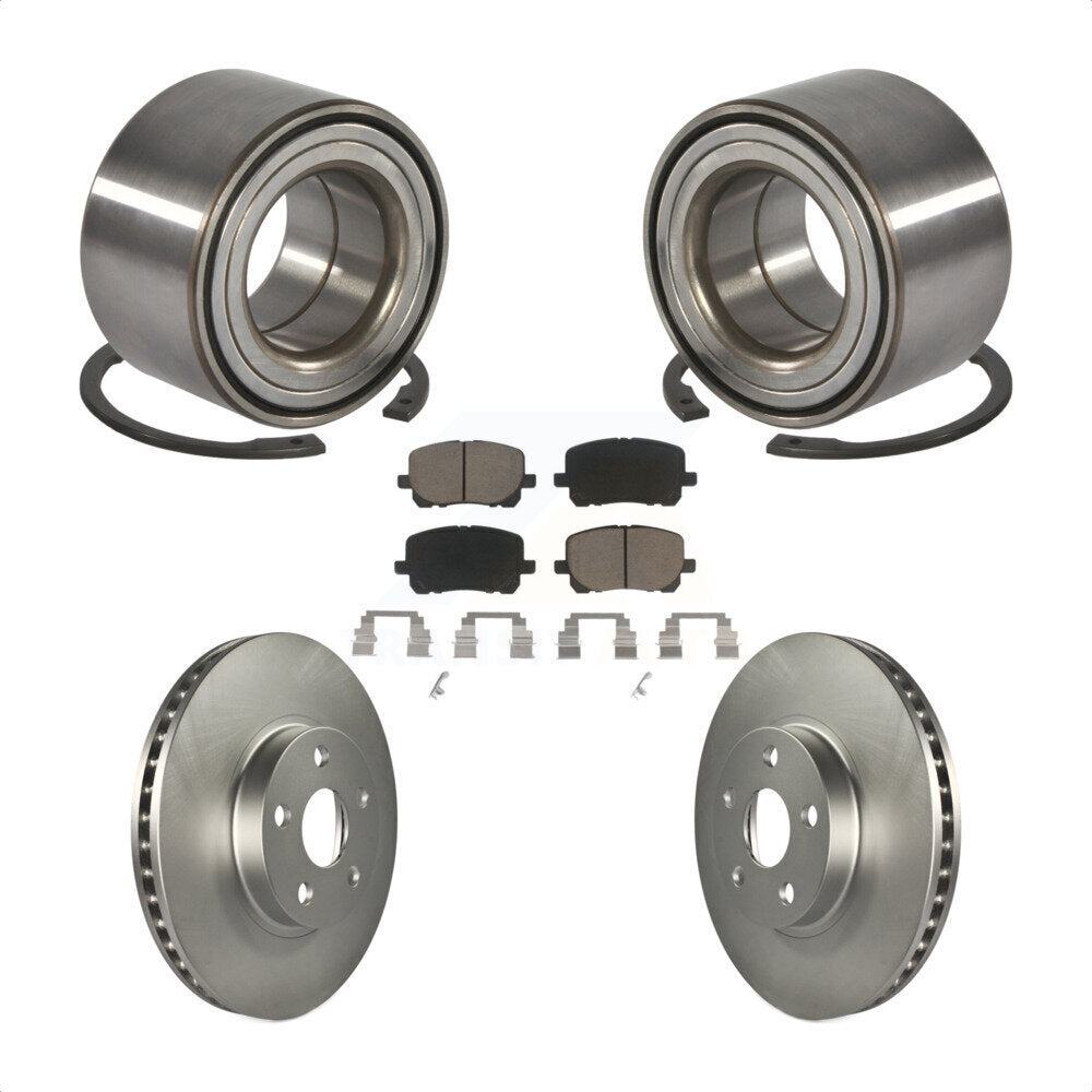 Wheel Bearing Coated Brake Rotor Pad Front Kit For Toyota Corolla Matrix Pontiac