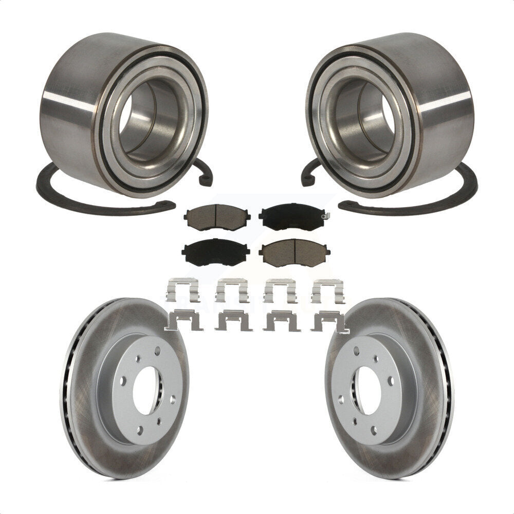 Wheel Bearing Coated Disc Brake Rotors And Pads Front Kit For Nissan Sentra 1.8L