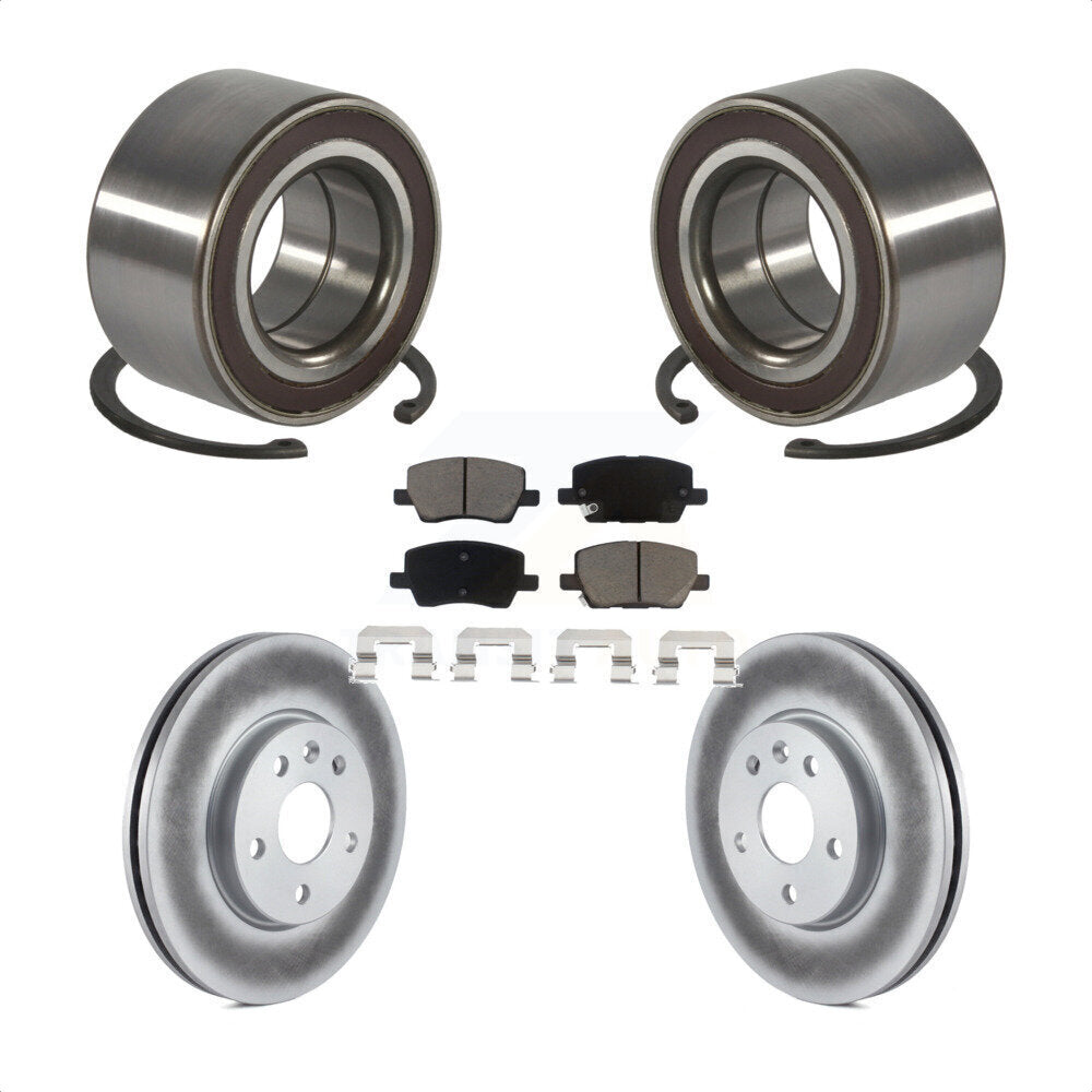 Wheel Bearing Coated Brake Rotor And Pad Front Kit For 2018-2020 Chevrolet Sonic