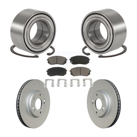 Wheel Bearing Coated Brake Rotor & Pad Front Kit For Hyundai Tucson Kia Sportage