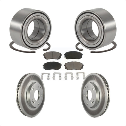 Wheel Bearing Coated Disc Brake Rotor And Pads Front Kit For 2007-2009 Kia Rondo
