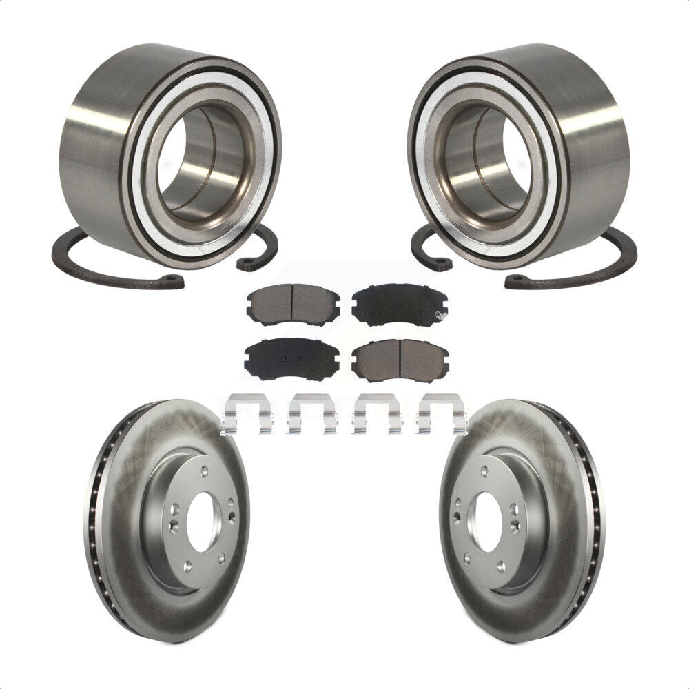 Wheel Bearing Coated Disc Brake Rotors And Pads Front Kit For Hyundai Tiburon