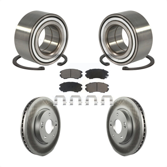 Wheel Bearing Coated Disc Brake Rotors And Pads Front Kit For Hyundai Tiburon