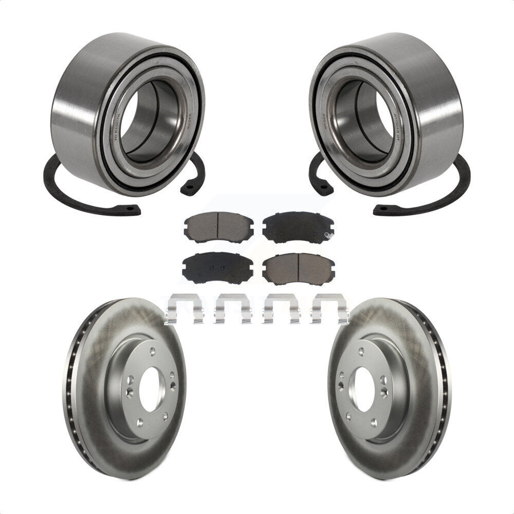 Wheel Bearing Coated Disc Brake Rotors And Pads Front Kit For Hyundai Tiburon