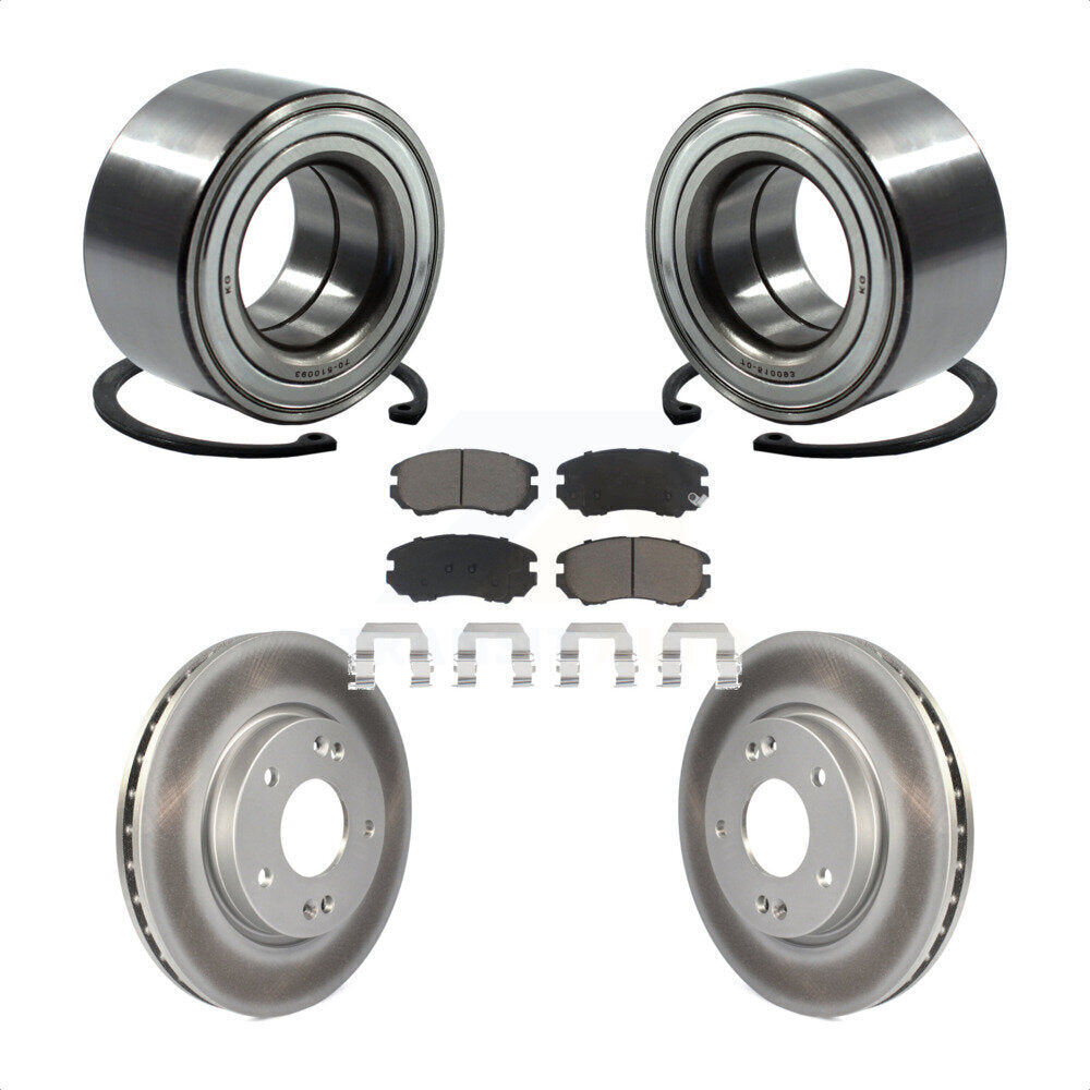 Wheel Bearing Coated Disc Brake Rotors And Pads Front Kit For Hyundai Elantra
