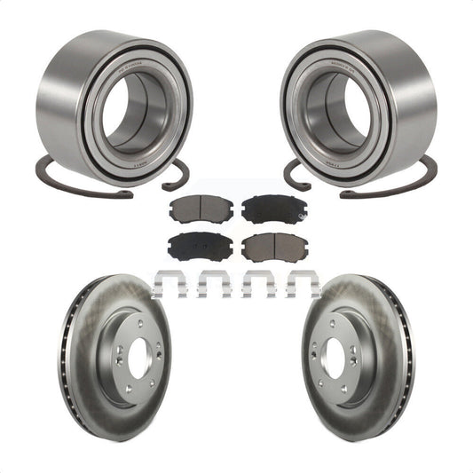 Wheel Bearing Coated Brake Rotor And Pad Front Kit For Hyundai Sonata Tucson Kia