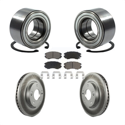 Wheel Bearing Coated Disc Brake Rotors And Pads Front Kit For 2012-2013 Kia Soul