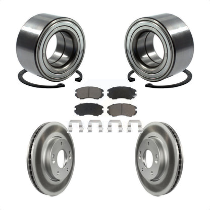 Wheel Bearing Coated Disc Brake Rotor Pads Front Kit For 2010-2011 Kia Soul 2.0L
