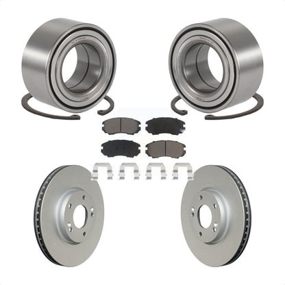 Wheel Bearing Coated Brake Rotor Pad Front Kit For 2006-2010 Hyundai Sonata 3.3L