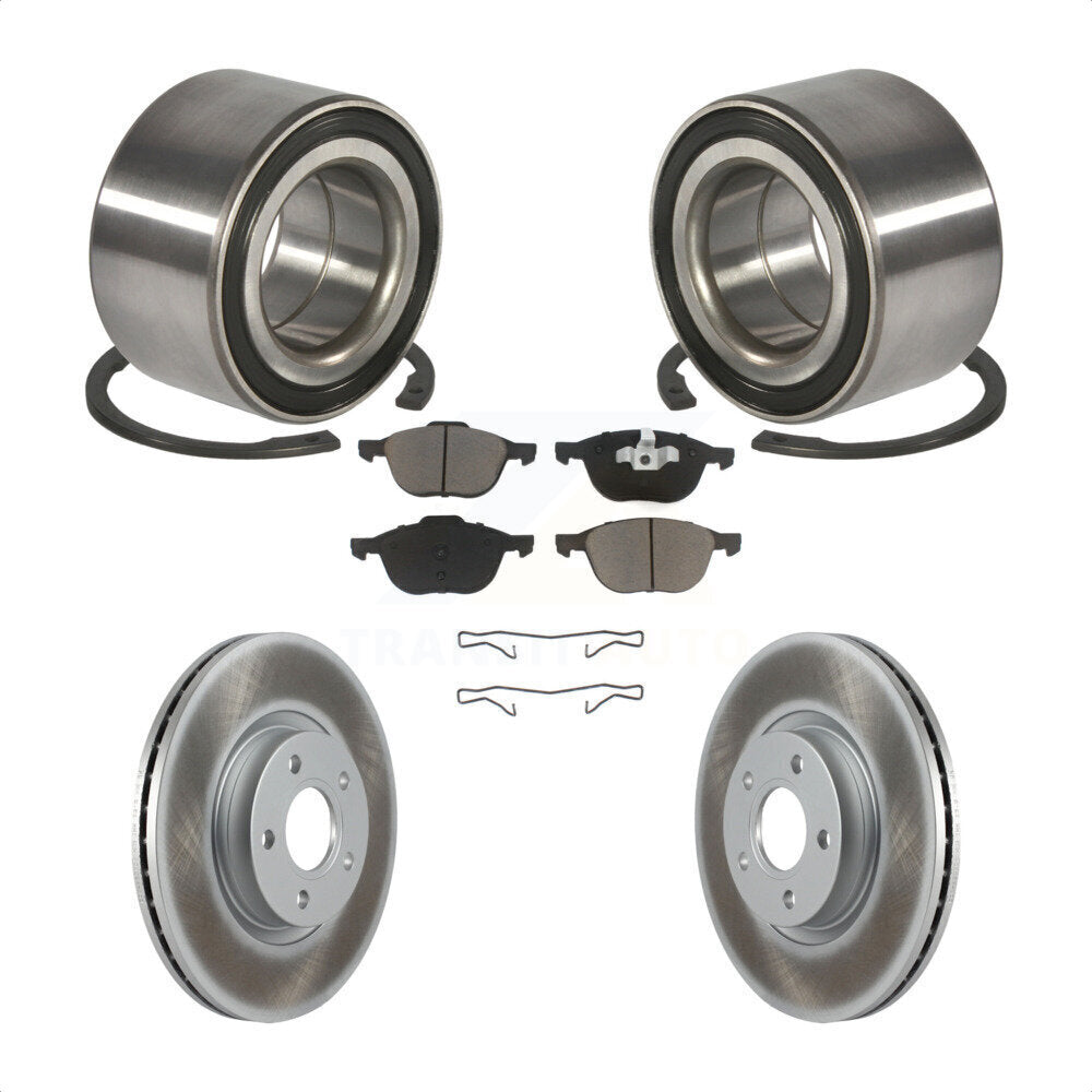 Wheel Bearing Coated Disc Brake Rotors And Pads Front Kit For Ford Escape C-Max