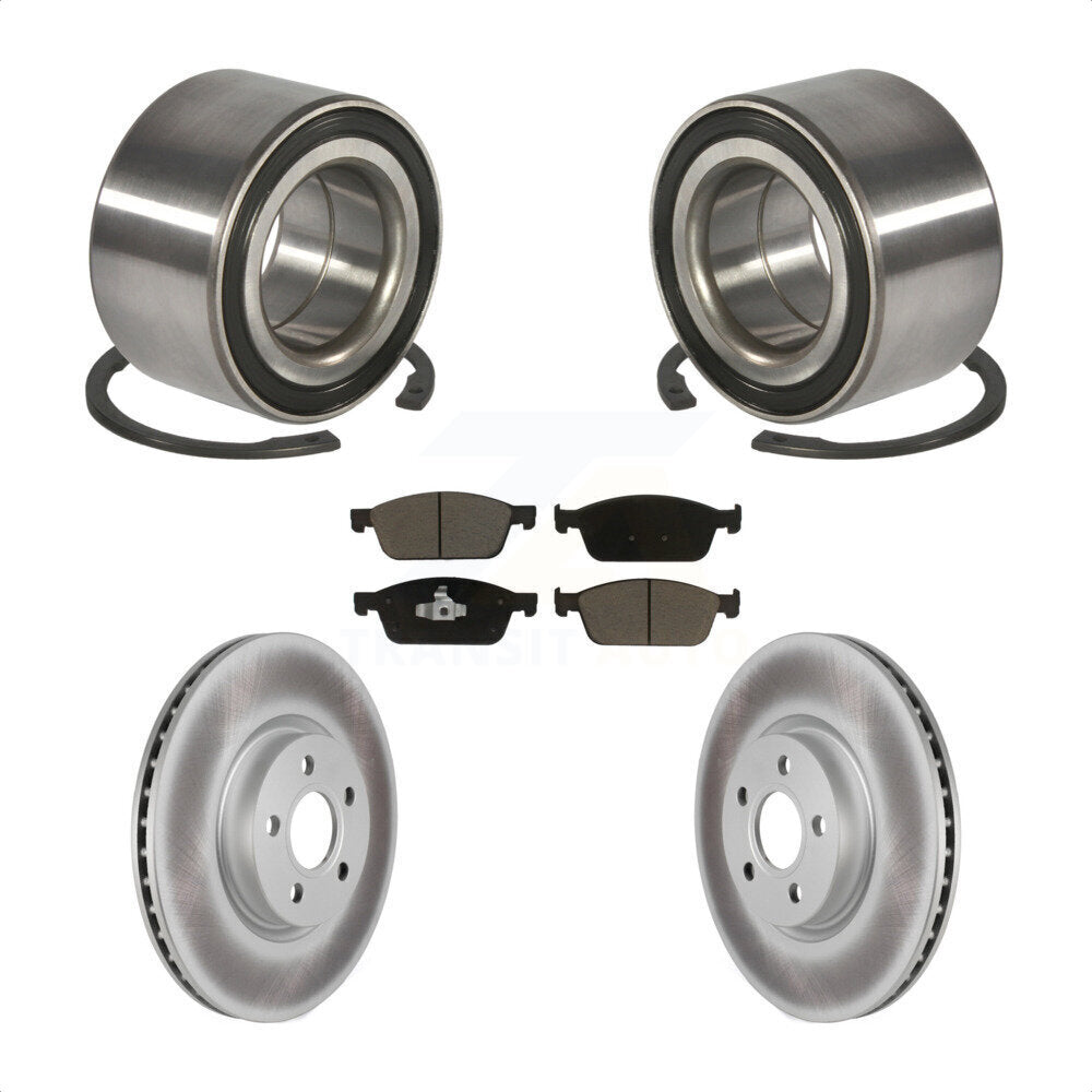 Wheel Bearing Coated Disc Brake Rotor And Pad Front Kit For Ford Transit Connect