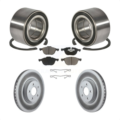 Wheel Bearing Coated Disc Brake Rotor And Pad Front Kit For Ford Transit Connect