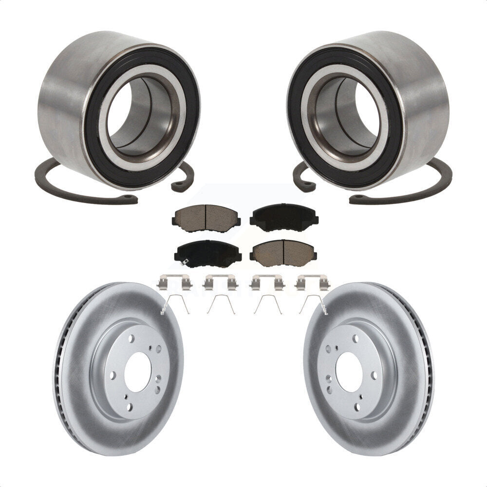 Wheel Bearing Coated Disc Brake Rotor And Ceramic Pads Front Kit For Honda Civic
