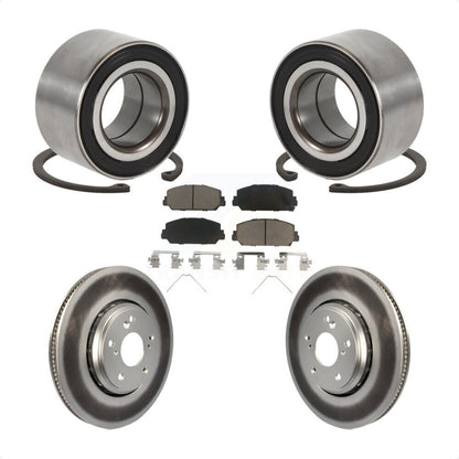 Wheel Bearing Coated Disc Brake Rotor & Pads Front Kit For Honda Civic Acura ILX
