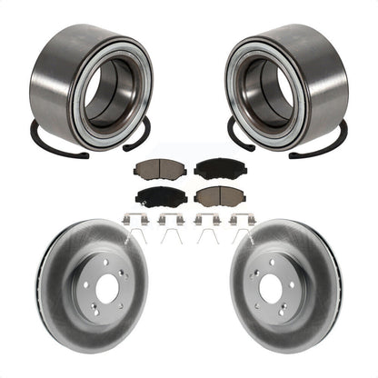Wheel Bearing Coated Disc Brake Rotor & Pads Front Kit For 2005-2008 Honda Pilot