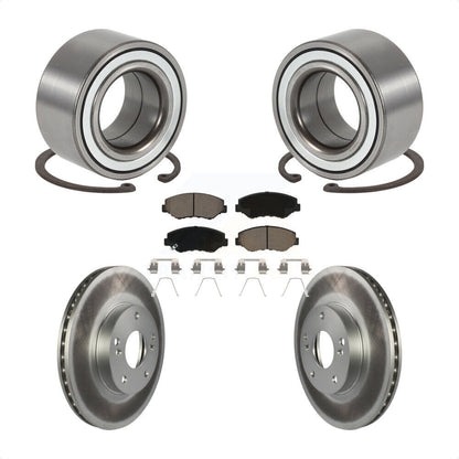 Wheel Bearing Coated Brake Rotor & Pads Front Kit For 2003-2011 Honda Element EX
