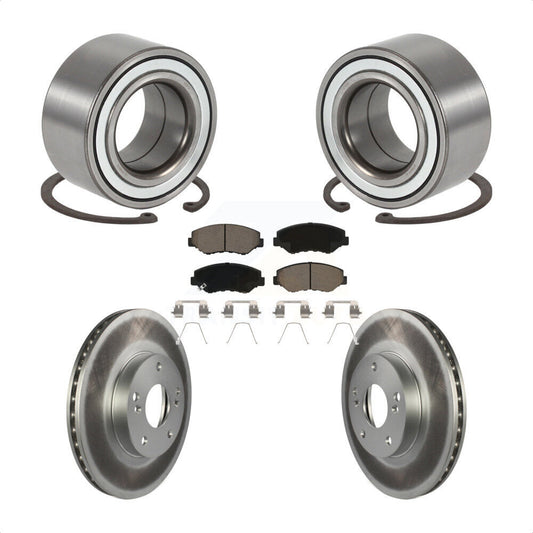 Wheel Bearing Coated Brake Rotor & Pads Front Kit For 2003-2011 Honda Element EX