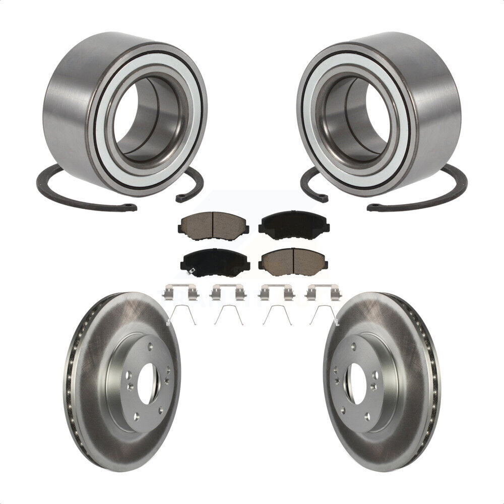 Wheel Bearing Coated Disc Brake Rotors And Pads Front Kit For Honda Element