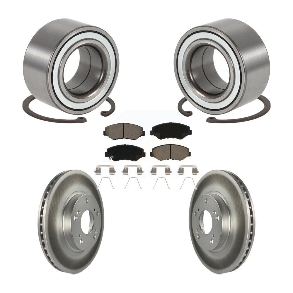 Wheel Bearing Coated Disc Brake Rotors And Ceramic Pads Front Kit For Honda CR-V