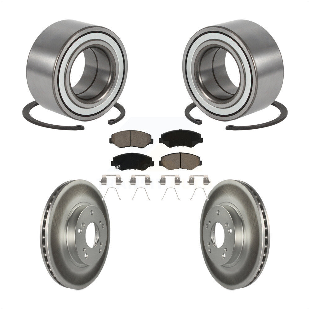 Wheel Bearing Coated Disc Brake Rotors And Ceramic Pads Front Kit For Honda CR-V