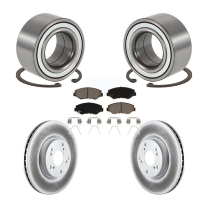 Wheel Bearing Coated Disc Brake Rotor And Pad Front Kit For 2005-2006 Honda CR-V