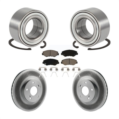 Wheel Bearing Coated Disc Brake Rotor & Pads Front Kit For 2003-2004 Honda Pilot