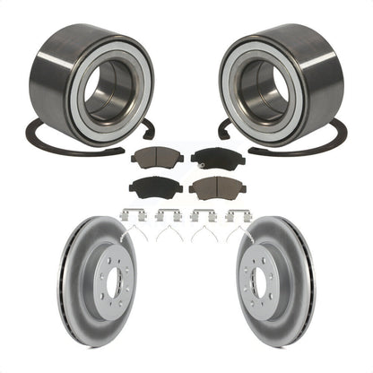 Wheel Bearing Coated Disc Brake Rotor And Pads Front Kit For 2015-2020 Honda Fit