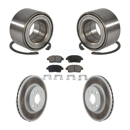 Wheel Bearing Coated Disc Brake Rotor & Pad Front Kit For 2001-2003 Toyota Prius