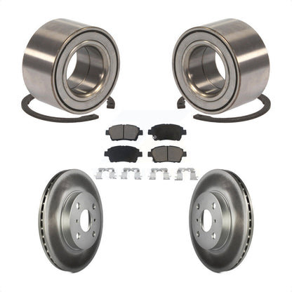 Wheel Bearing Coated Disc Brake Rotor & Pads Front Kit For 2001-2005 Toyota Echo